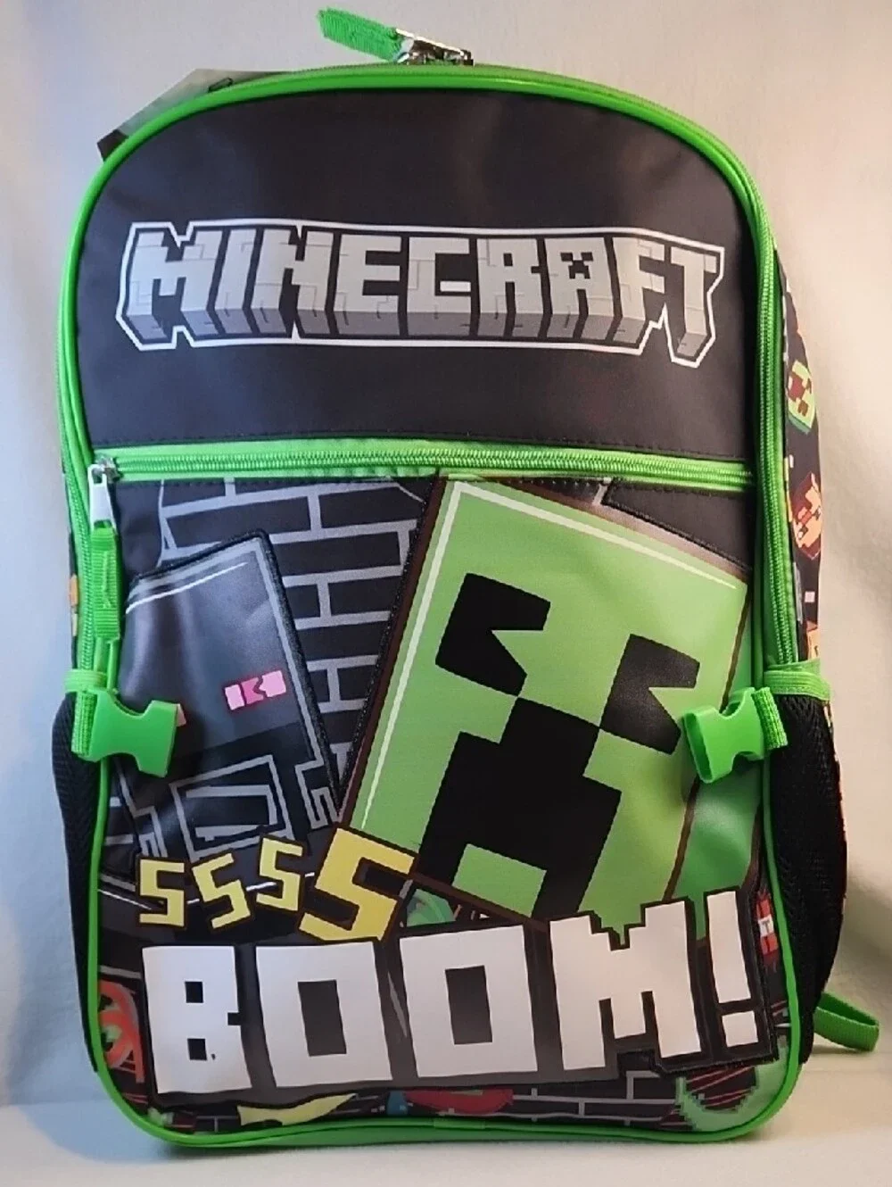 MOINDCRAFT MOJANG STUDIOS Kids Green Backpack and Lunch Bag Set